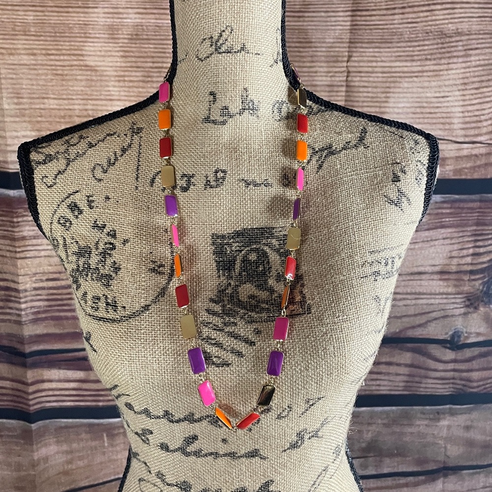 Kate Spade “Park Guell” VINTAGE Colorful Long Station Necklace